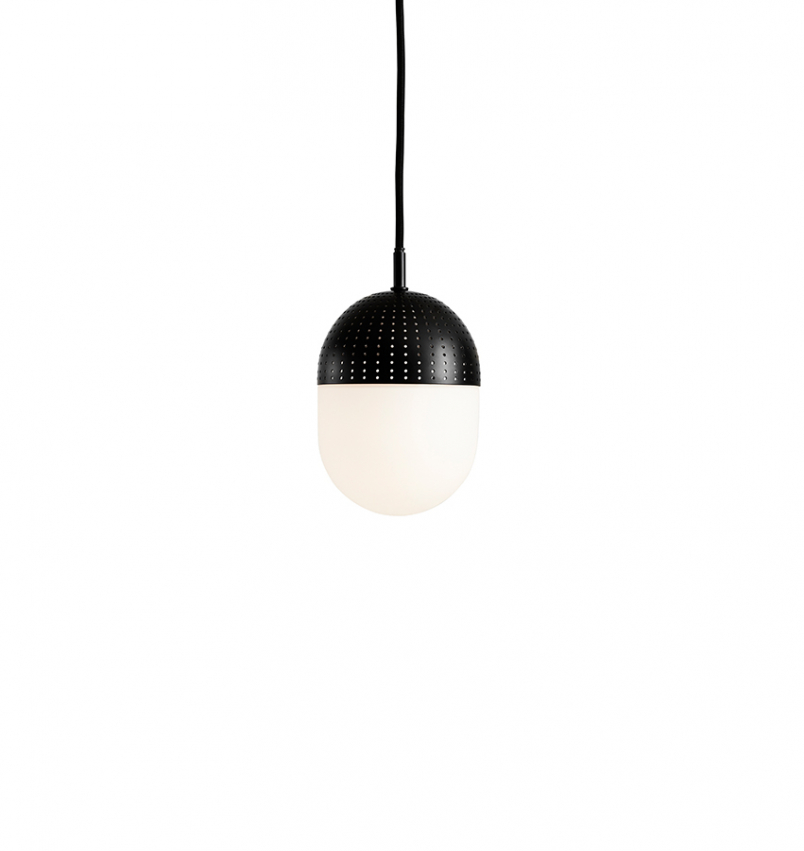 Dot taklampa medium svart/opal