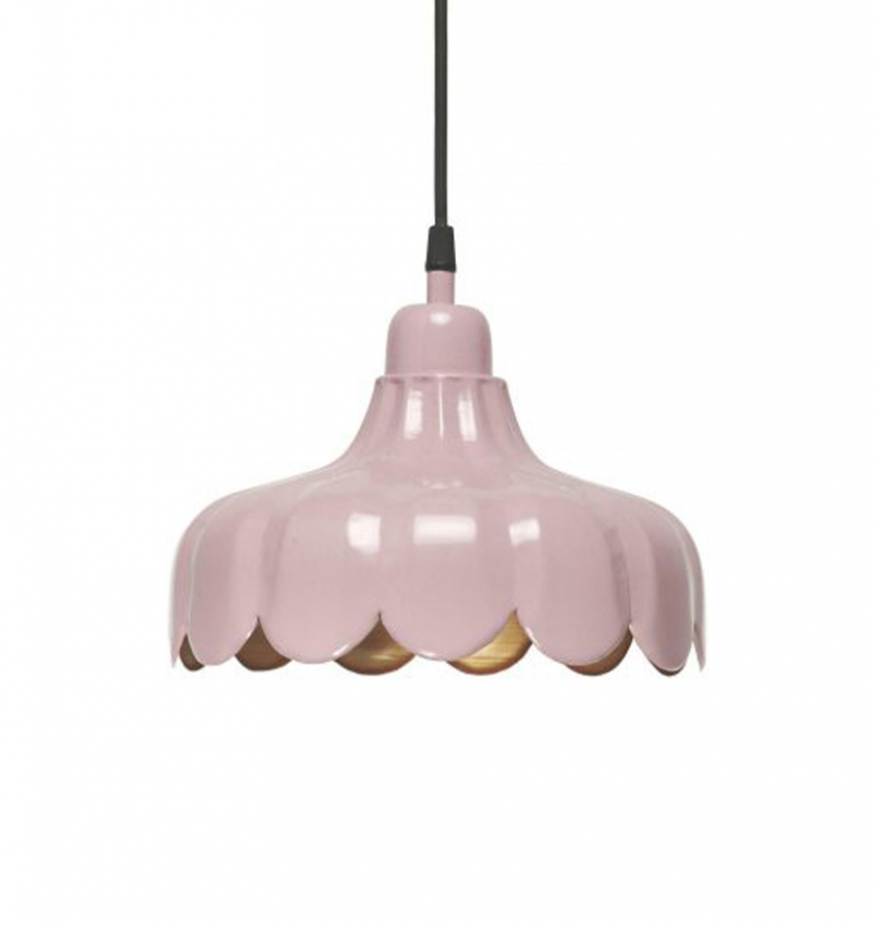 Wells taklampa rosa/guld 24