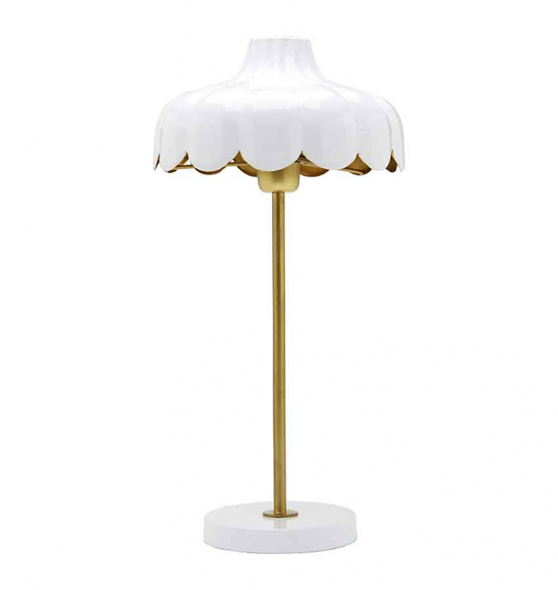 Wells bordslampa vit/guld 50cm frn knda designermrket PR Home
