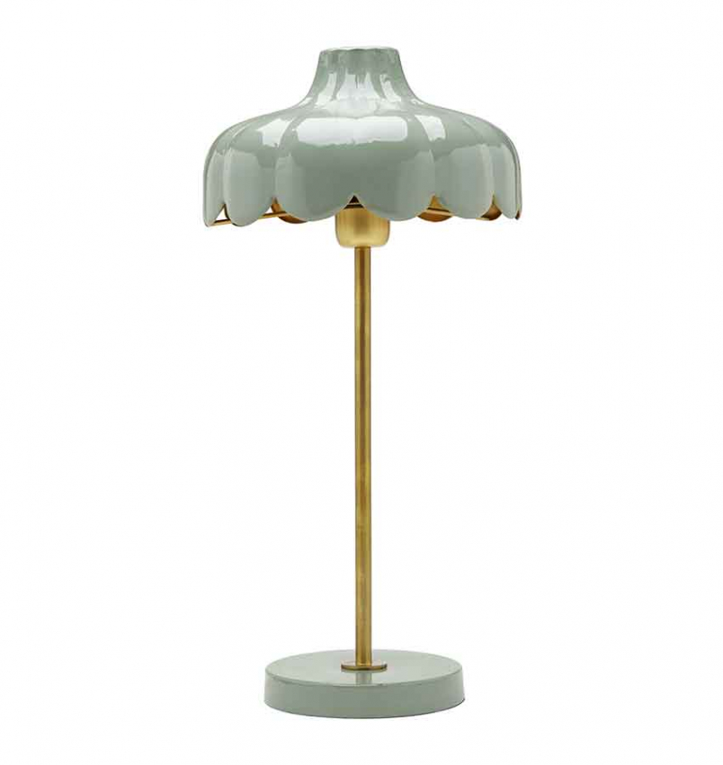 Wells bordslampa grn/guld 50 cm frn knda designermrket PR Home