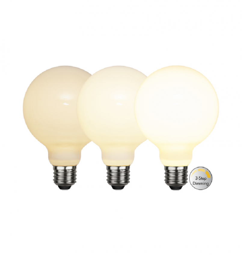 LED-Lampa E27 G95 Opaque 3-step