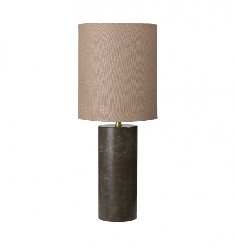 Lampskärm  - Ella bordslampa brun marmor inkl. brun lampskärm