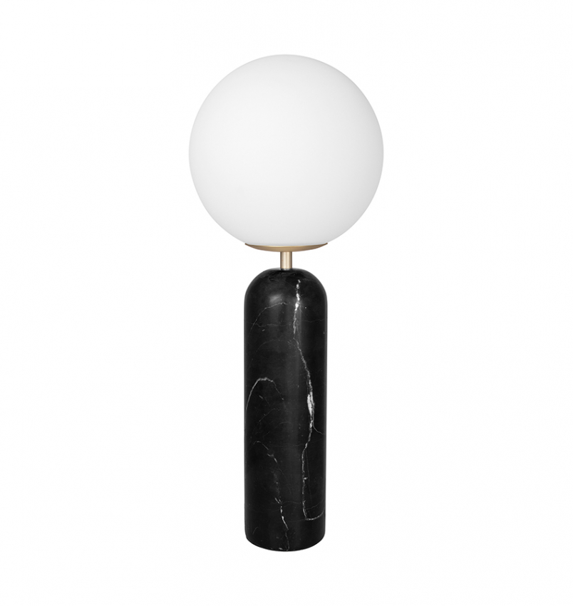 Stiliga bordslampa Torrano i svart marmor frn knda Globen Lighting