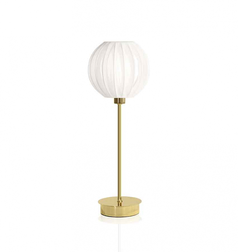 Bordslampa Plastband vit/mssing frn varumrket Globen Lighting