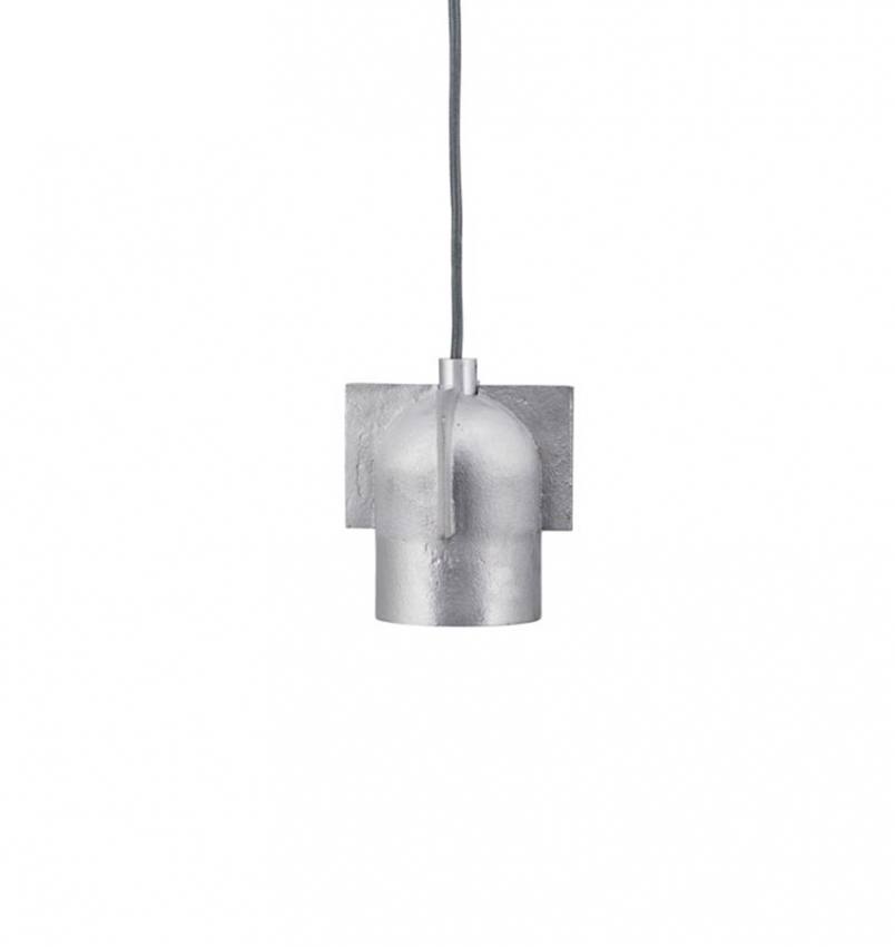 Taklampa Akola 12 borstat silver