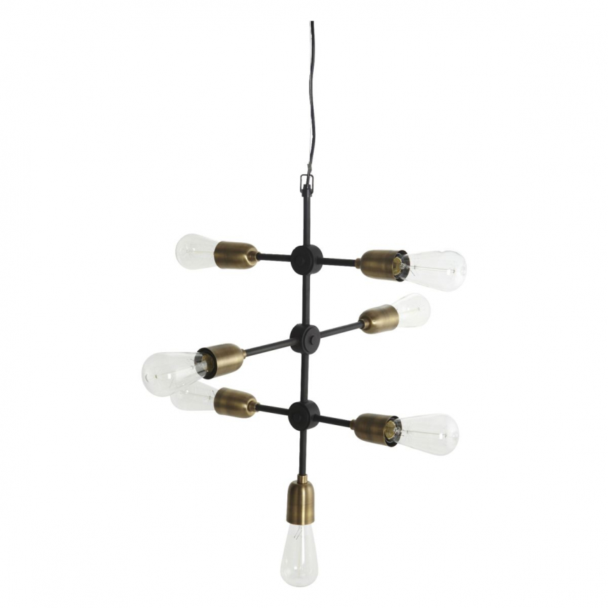 Molecular Taklampa 58 cm Mässing/Svart