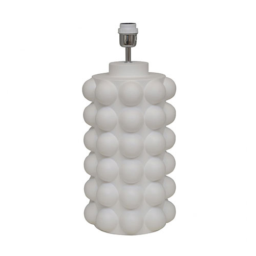 Bubbels lampfot/bordslampa vit stor från Hallbergs