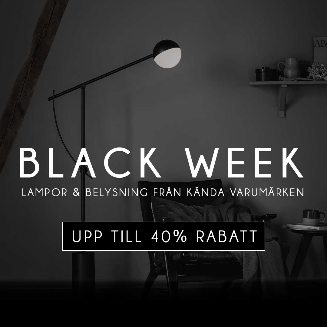 Just nu pågår Black Week/Black Friday hos Calixter.se med massor av stora rabatter på lampor och designbelysning online
