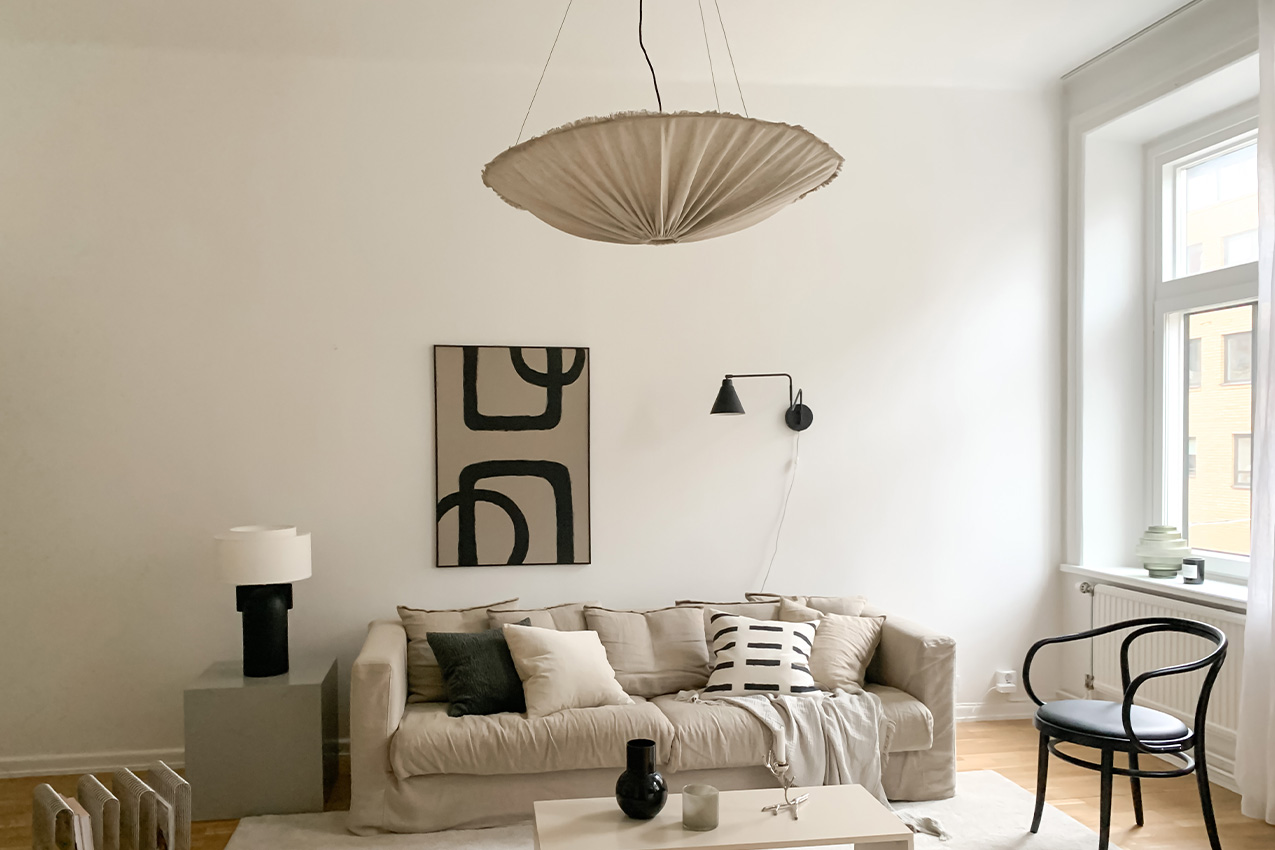 Bonetto tyglampa stor - Lyxig taklampa som är perfekt för ditt vardagsrum från By Calixter