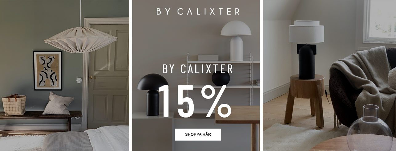 Just nu 15% rabatt på alla våra mest populära lampor från By Calixter