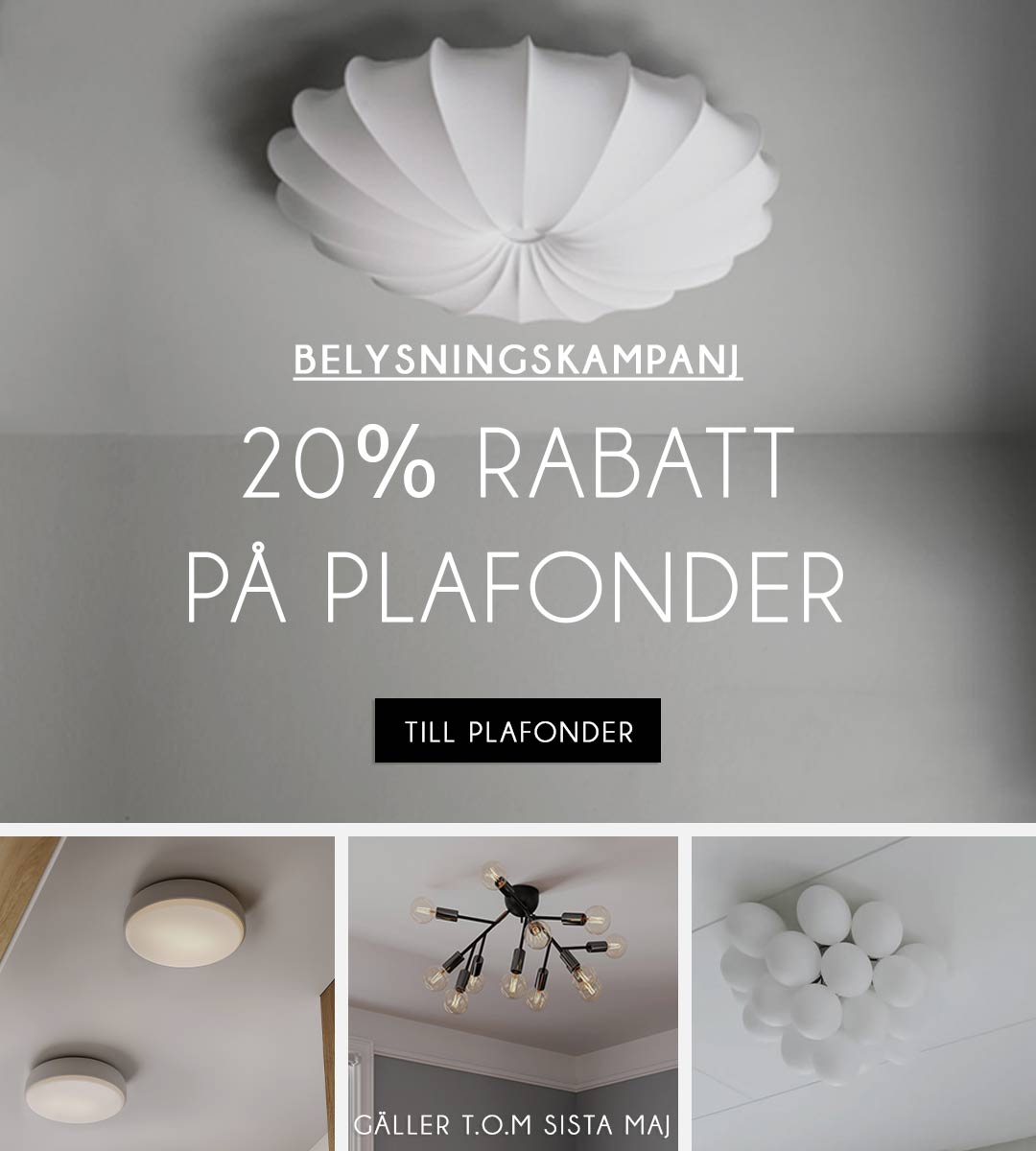 Kampanj - Spara 20% på alla plafonder hos Calixter.se