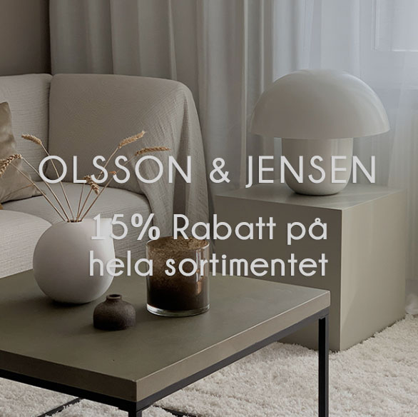 15% rabatt på massor av trendiga designlampor från Olsson & Jensen