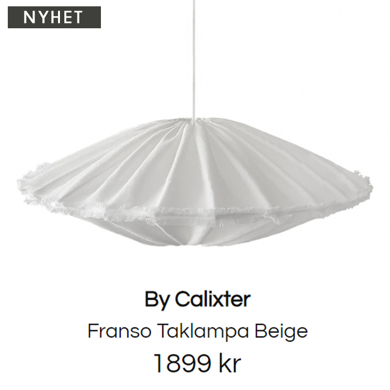 Taklampa Franso Vit från svenska designermärket By Calixter - Designnyheter AW2022