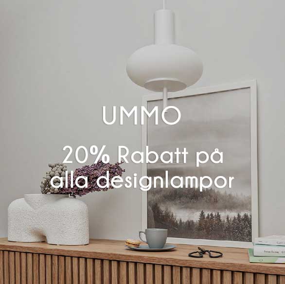 20% rabatt på alla stilrena designlampor från varumärket UMMO Lighting