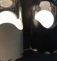 2 st Ghost bordslampor i beige och svart av globen lighting
