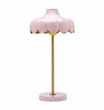 Wells bordslampa i rosa och guld 50cm frn knda varumrket PR Home