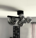 Plafonden molekyl svart frn Aneta/Scan Lamps i modernt hus