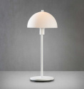 Vienda X bordslampan i vitt i ett grtt rum 